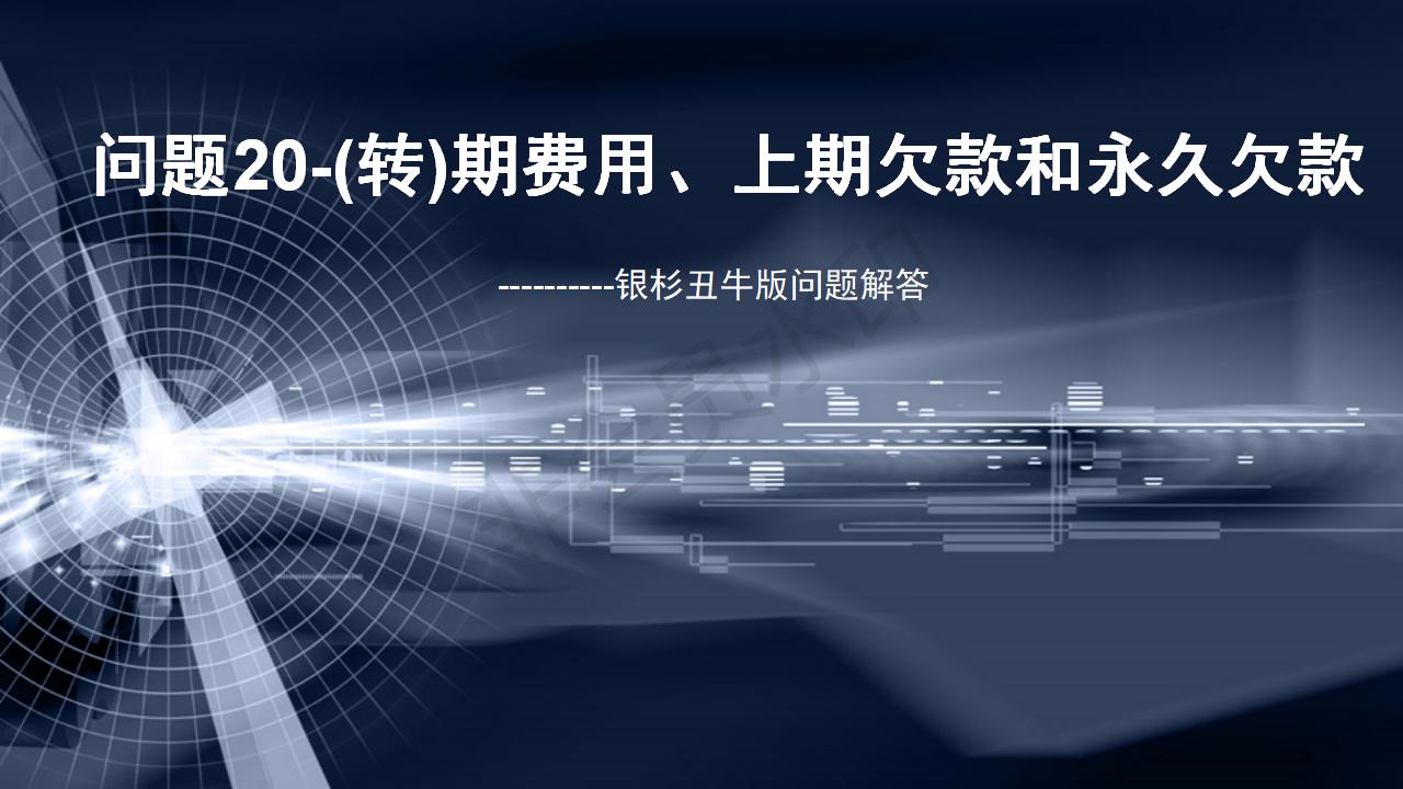 問題20--(轉(zhuǎn))期費用、上期欠款和永久欠款